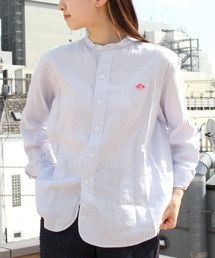 DANTON/ダントン リネン バンドカラーシャツロングスリーブ ソリッド JD-3606KLS