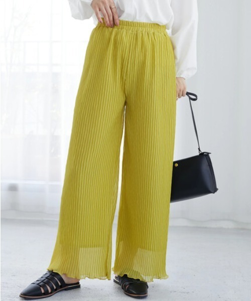 Green Parks(グリーンパークス)の「ワッシャーパンツ(その他パンツ・レディース・ベージュ/グリーン/イエロー・FREE)」の3枚目の写真