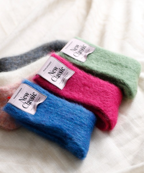 And A(アンドエー)の「MARCOMONDE マルコモンド / mohair ribbed socks モヘアリブソックス / 84N3_1MO-20C(ソックス/靴下・レディース・ピンク系その他/ピンク/ライトグリーン/アイボリー/ブルー/グレー系その他・WOMENS)」の4枚目の写真