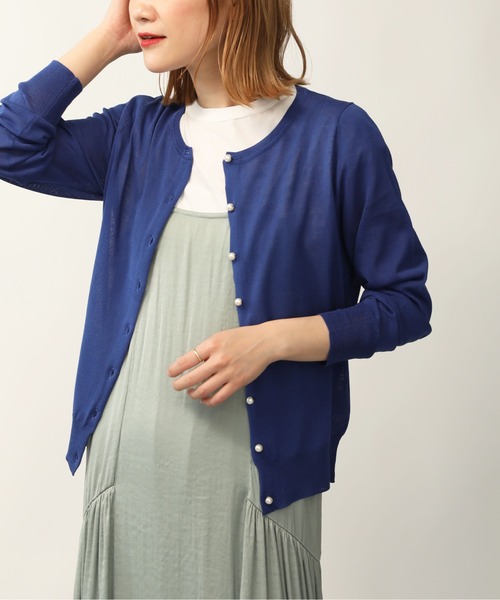 PICCIN（ピッチン）の「接触冷感パールボタンカーディガン（カーディガン/ボレロ・レディース・ブルー/ピンク/ホワイト/パープル/イエロー/ブラック・M）」の18枚目の写真