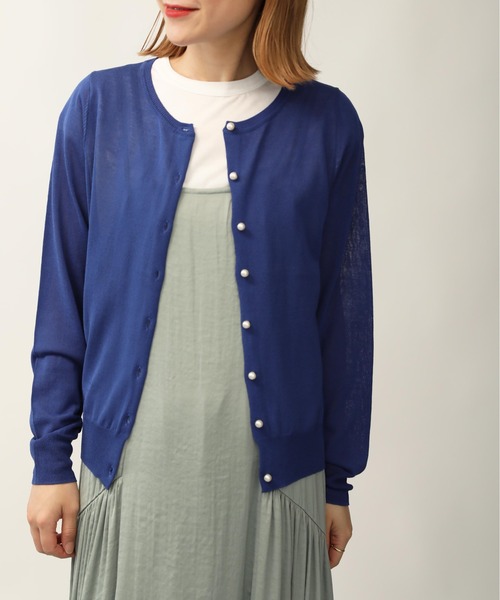 PICCIN（ピッチン）の「接触冷感パールボタンカーディガン（カーディガン/ボレロ・レディース・ブルー/ピンク/ホワイト/パープル/イエロー/ブラック・M）」の14枚目の写真