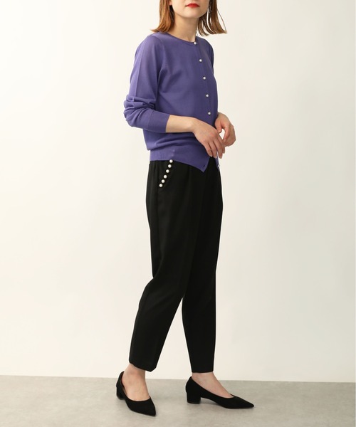 PICCIN（ピッチン）の「接触冷感パールボタンカーディガン（カーディガン/ボレロ・レディース・ブルー/ピンク/ホワイト/パープル/イエロー/ブラック・M）」の12枚目の写真