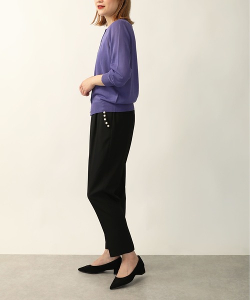 PICCIN（ピッチン）の「接触冷感パールボタンカーディガン（カーディガン/ボレロ・レディース・ブルー/ピンク/ホワイト/パープル/イエロー/ブラック・M）」の10枚目の写真