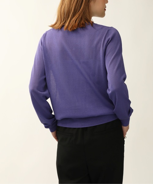 PICCIN（ピッチン）の「接触冷感パールボタンカーディガン（カーディガン/ボレロ・レディース・ブルー/ピンク/ホワイト/パープル/イエロー/ブラック・M）」の7枚目の写真