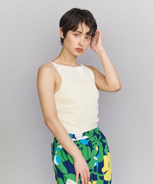 Lepidos（レピドス）の「＜Lepidos＞リブニット キャミソール -ウォッシャブル-（キャミソール・レディース・ベージュ/オフホワイト/オレンジ/その他1・FREE）」の2枚目の写真