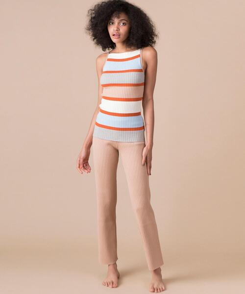 Lepidos（レピドス）の「＜Lepidos＞リブニット キャミソール -ウォッシャブル-（キャミソール・レディース・ベージュ/オフホワイト/オレンジ/その他1・FREE）」の7枚目の写真