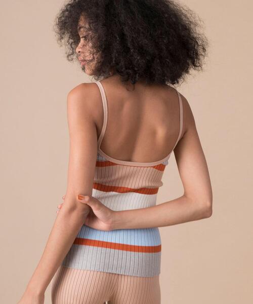 Lepidos（レピドス）の「＜Lepidos＞リブニット キャミソール -ウォッシャブル-（キャミソール・レディース・ベージュ/オフホワイト/オレンジ/その他1・FREE）」の11枚目の写真