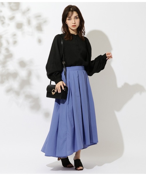 CHILLE(チル)の「ボリュームアシメフレアスカート(スカート・レディース・ブラック/ベージュ/パープル・FREE)」の7枚目の写真