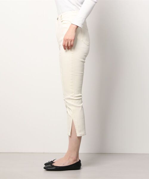 MAISON BREEZE（メゾンブリーズ）の「【MAISON BREEZE】伸縮サイドスリットパンツSCCH91（デニムパンツ・レディース・アイボリー/サックスブルー/ブラック・4/3/5）」の10枚目の写真