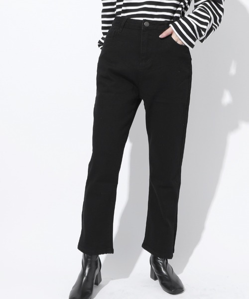 MAISON BREEZE（メゾンブリーズ）の「【MAISON BREEZE】伸縮サイドスリットパンツSCCH91（デニムパンツ・レディース・アイボリー/サックスブルー/ブラック・4/3/5）」の9枚目の写真