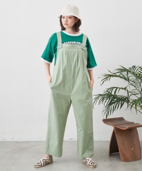 MERLOT(メルロー)の「タックオールインワン(サロペット/オーバーオール・レディース・ピンク/ブラック/ライトグリーン・FREE)」の17枚目の写真