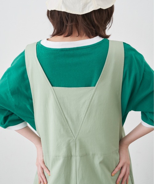 MERLOT(メルロー)の「タックオールインワン(サロペット/オーバーオール・レディース・ピンク/ブラック/ライトグリーン・FREE)」の22枚目の写真