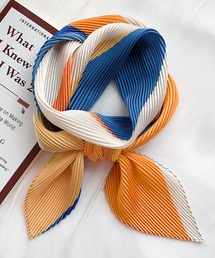 me+em select | 【 4色展開 】プリーツカラーロングスカーフ(バンダナ/スカーフ)