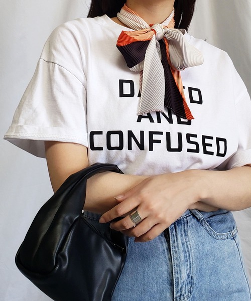 me+em select（ミームセレクト）の「【 4色展開 】プリーツカラーロングスカーフ（バンダナ/スカーフ・レディース・イエロー/ブラック/グリーン/オレンジ・FREE）」の21枚目の写真