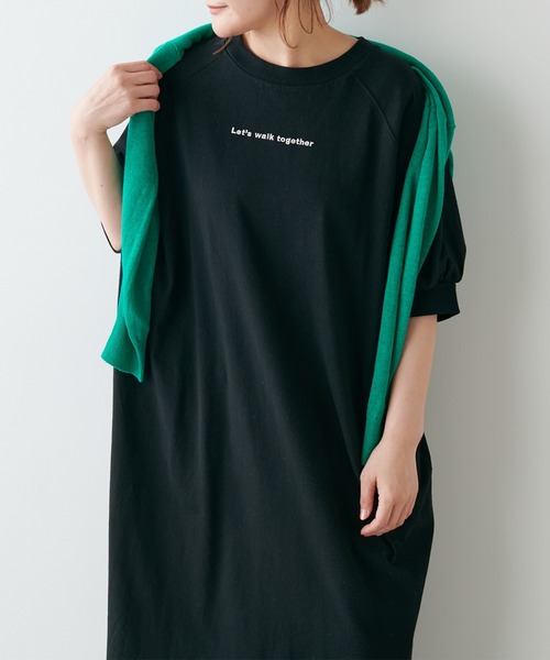 PUAL CE CIN（ピュアルセシン）の「刺繍×プリント2WAYカットソーワンピース（Tシャツ/カットソー・レディース・ブラック/ベージュ/レッド系その他・FREE）」の15枚目の写真