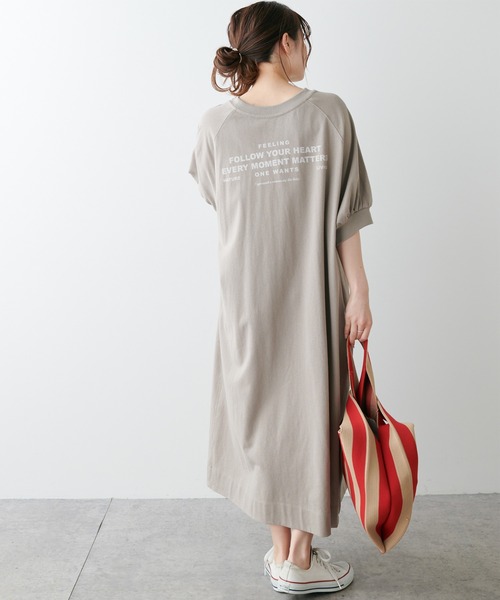 PUAL CE CIN（ピュアルセシン）の「刺繍×プリント2WAYカットソーワンピース（Tシャツ/カットソー・レディース・ブラック/ベージュ/レッド系その他・FREE）」の7枚目の写真