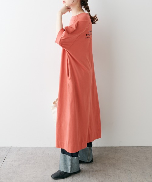 PUAL CE CIN（ピュアルセシン）の「刺繍×プリント2WAYカットソーワンピース（Tシャツ/カットソー・レディース・ブラック/ベージュ/レッド系その他・FREE）」の11枚目の写真