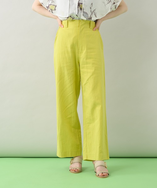 CLOCHE（クロシェ）の「cloche 綿麻カラーパンツ（その他パンツ・レディース・イエロー/ブルー/ピンク・FREE）」の3枚目の写真