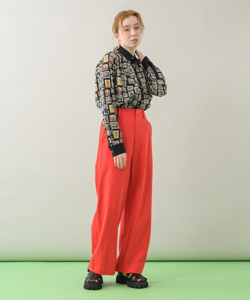 CLOCHE（クロシェ）の「cloche 綿麻カラーパンツ（その他パンツ・レディース・イエロー/ブルー/ピンク・FREE）」の5枚目の写真