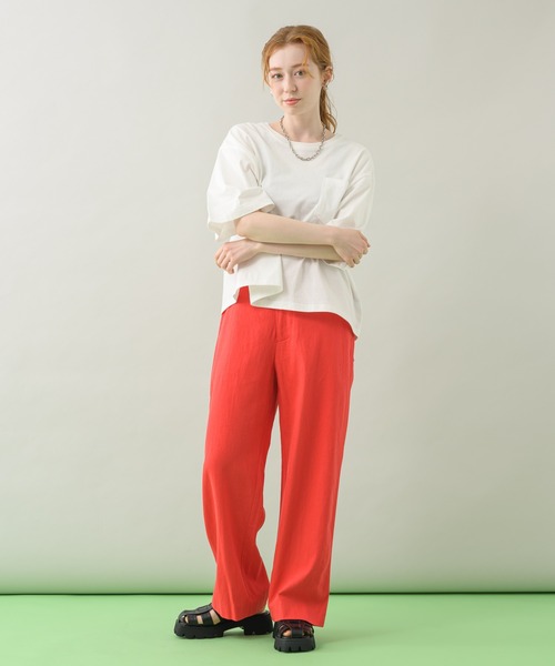 CLOCHE（クロシェ）の「cloche 綿麻カラーパンツ（その他パンツ・レディース・イエロー/ブルー/ピンク・FREE）」の12枚目の写真