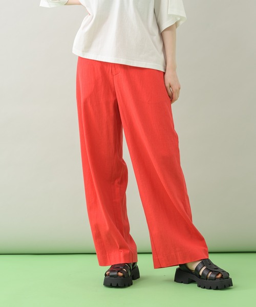 CLOCHE（クロシェ）の「cloche 綿麻カラーパンツ（その他パンツ・レディース・イエロー/ブルー/ピンク・FREE）」の14枚目の写真