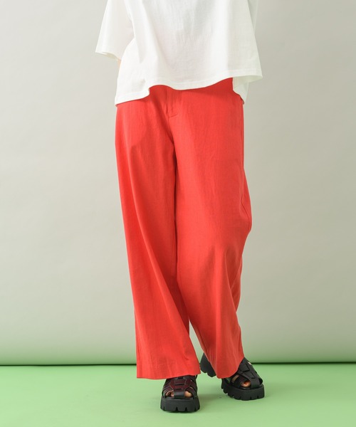 CLOCHE（クロシェ）の「cloche 綿麻カラーパンツ（その他パンツ・レディース・イエロー/ブルー/ピンク・FREE）」の15枚目の写真