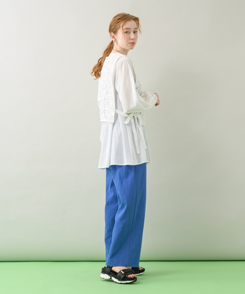 CLOCHE（クロシェ）の「cloche 綿麻カラーパンツ（その他パンツ・レディース・イエロー/ブルー/ピンク・FREE）」の19枚目の写真