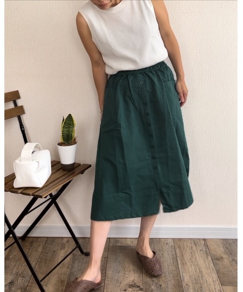 Ritzy（リッツィー）の「ボタンスカート（スカート・レディース・ブラック/ベージュ/グリーン・M/L/XL）」の16枚目の写真