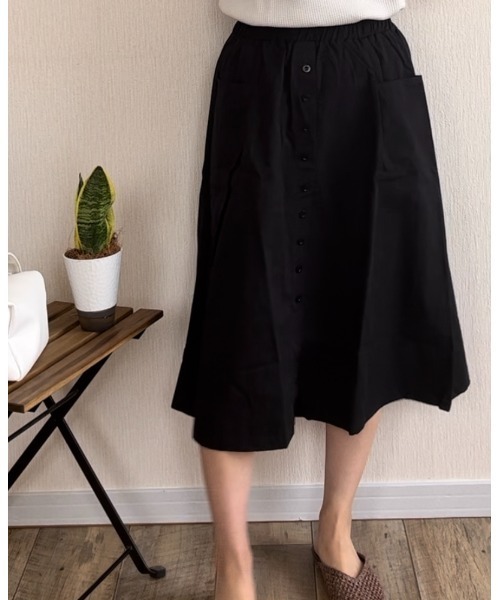 Ritzy（リッツィー）の「ボタンスカート（スカート・レディース・ブラック/ベージュ/グリーン・M/L/XL）」の20枚目の写真