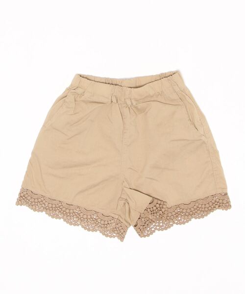 Will Mery（ウイルメリィ）の「裾レース３分丈ショートパンツ（その他パンツ・キッズ・ベージュ/パープル・100/110/120/130/90/95/80）」の2枚目の写真
