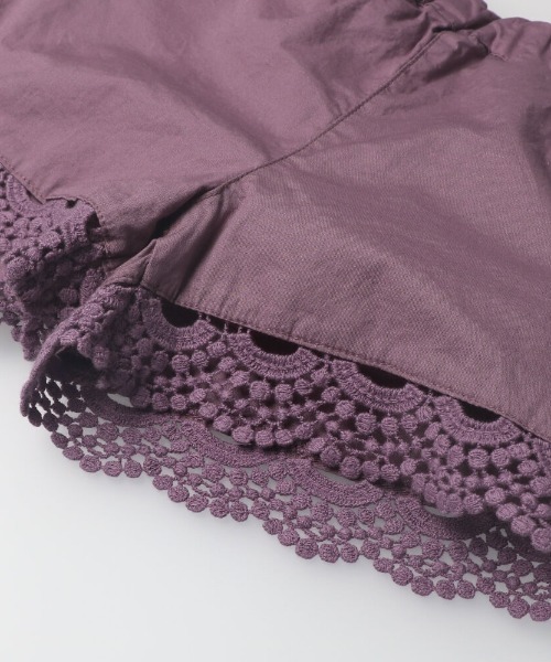 Will Mery（ウイルメリィ）の「裾レース３分丈ショートパンツ（その他パンツ・キッズ・ベージュ/パープル・100/110/120/130/90/95/80）」の4枚目の写真