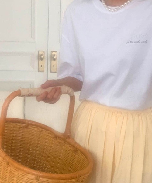 Dalfwin(ダールフィン)の「2022 S/S 春夏 韓国ファッション Tシャツ半袖レディース FAVORITE THINGSTシャツ(Tシャツ/カットソー・レディース・ホワイト/グレー系その他・FREE)」の6枚目の写真