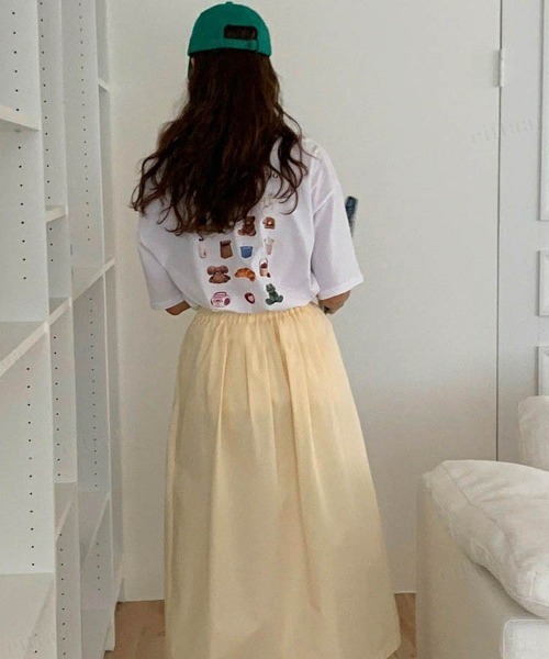 Dalfwin(ダールフィン)の「2022 S/S 春夏 韓国ファッション Tシャツ半袖レディース FAVORITE THINGSTシャツ(Tシャツ/カットソー・レディース・ホワイト/グレー系その他・FREE)」の8枚目の写真