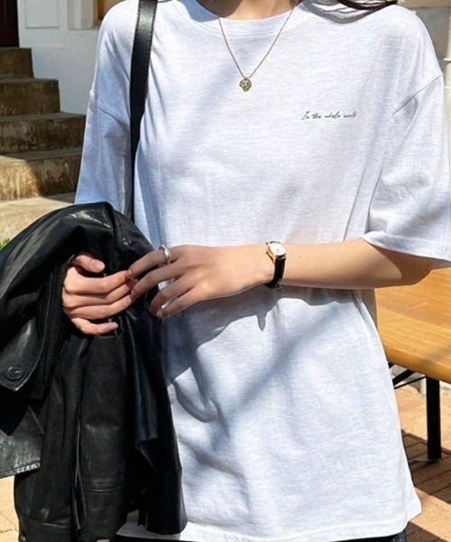 Dalfwin(ダールフィン)の「2022 S/S 春夏 韓国ファッション Tシャツ半袖レディース FAVORITE THINGSTシャツ(Tシャツ/カットソー・レディース・ホワイト/グレー系その他・FREE)」の17枚目の写真