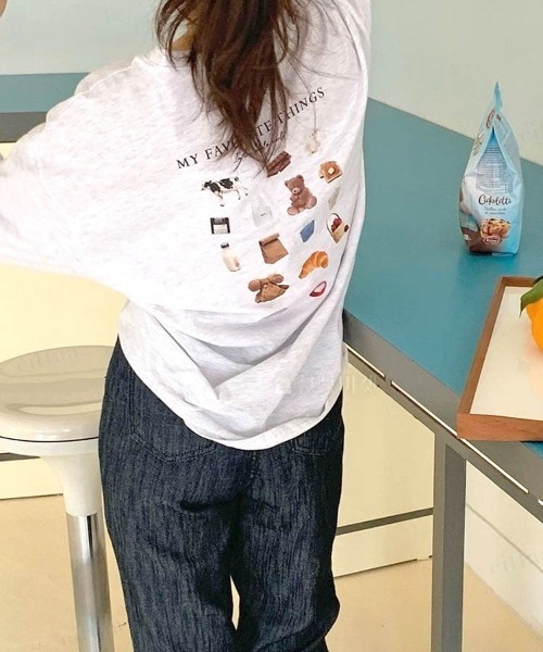 Dalfwin(ダールフィン)の「2022 S/S 春夏 韓国ファッション Tシャツ半袖レディース FAVORITE THINGSTシャツ(Tシャツ/カットソー・レディース・ホワイト/グレー系その他・FREE)」の15枚目の写真