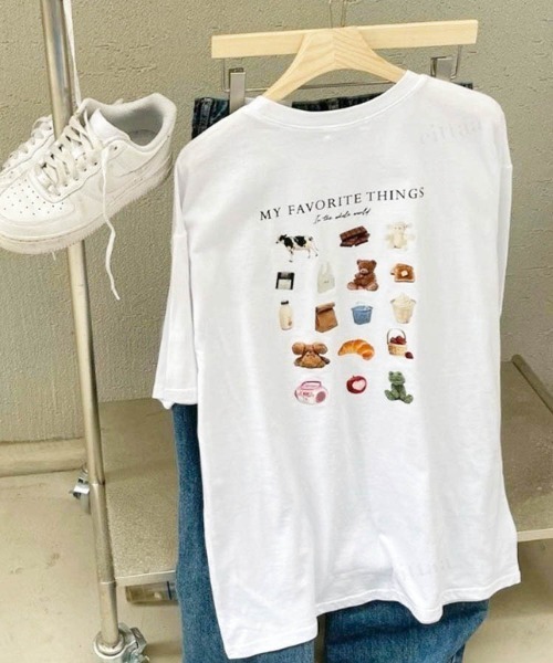 Dalfwin(ダールフィン)の「2022 S/S 春夏 韓国ファッション Tシャツ半袖レディース FAVORITE THINGSTシャツ(Tシャツ/カットソー・レディース・ホワイト/グレー系その他・FREE)」の12枚目の写真