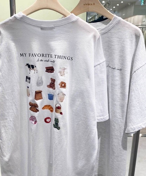 Dalfwin(ダールフィン)の「2022 S/S 春夏 韓国ファッション Tシャツ半袖レディース FAVORITE THINGSTシャツ(Tシャツ/カットソー・レディース・ホワイト/グレー系その他・FREE)」の22枚目の写真