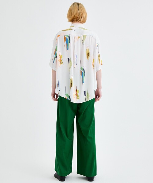 LiNoH（リノー）の「ART PRINT S/S SHIRT（シャツ/ブラウス・メンズ・ホワイト/ブラック・1/2）」の6枚目の写真