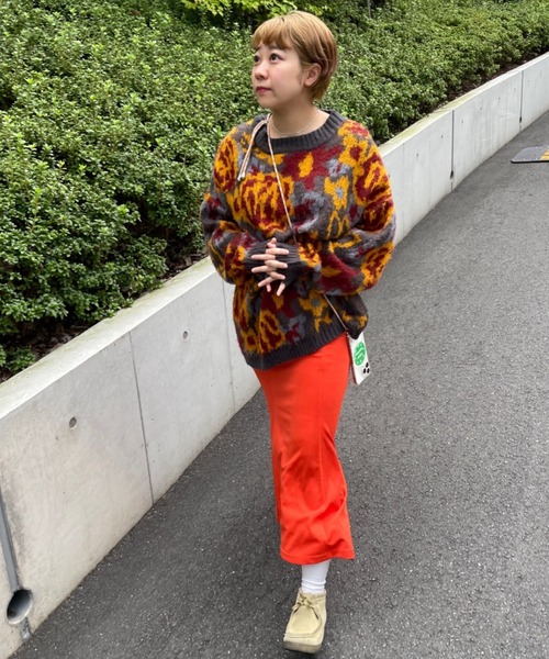 DuKKah（デュカ）の「Dukkah/【低身長向け】ポンチスリットマーメイドスカート（スカート・レディース・ブルー/ライム/ピンク/オレンジ/ブラック・X-SMALL）」の5枚目の写真