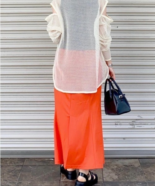 DuKKah（デュカ）の「Dukkah/【低身長向け】ポンチスリットマーメイドスカート（スカート・レディース・ブルー/ライム/ピンク/オレンジ/ブラック・X-SMALL）」の14枚目の写真