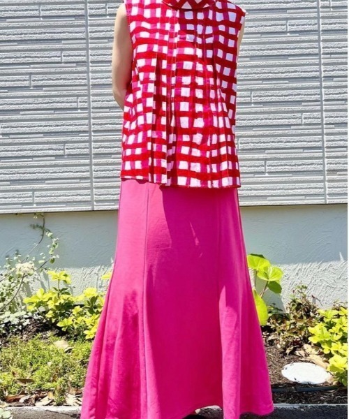 DuKKah（デュカ）の「Dukkah/【低身長向け】ポンチスリットマーメイドスカート（スカート・レディース・ブルー/ライム/ピンク/オレンジ/ブラック・X-SMALL）」の10枚目の写真