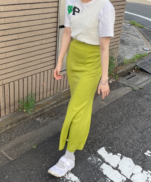 DuKKah（デュカ）の「Dukkah/【低身長向け】ポンチスリットマーメイドスカート（スカート・レディース・ブルー/ライム/ピンク/オレンジ/ブラック・X-SMALL）」の8枚目の写真