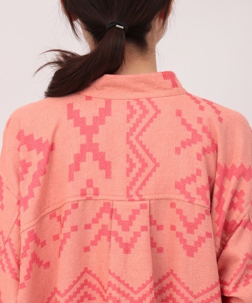 チチカカ（チチカカ）の「ナバホジャカードワンピース（シャツワンピース・レディース・ブラウン/アイボリー/ピンク・FREE）」の21枚目の写真