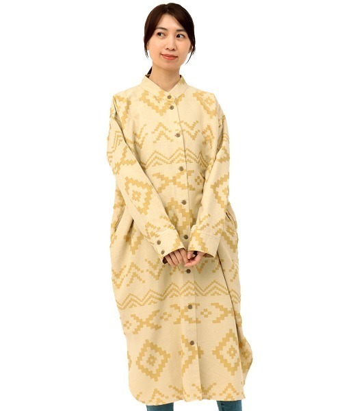 チチカカ（チチカカ）の「ナバホジャカードワンピース（シャツワンピース・レディース・ブラウン/アイボリー/ピンク・FREE）」の16枚目の写真