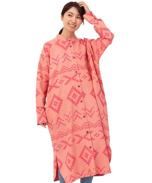 チチカカ（チチカカ）の「ナバホジャカードワンピース（シャツワンピース・レディース・ブラウン/アイボリー/ピンク・FREE）」の17枚目の写真