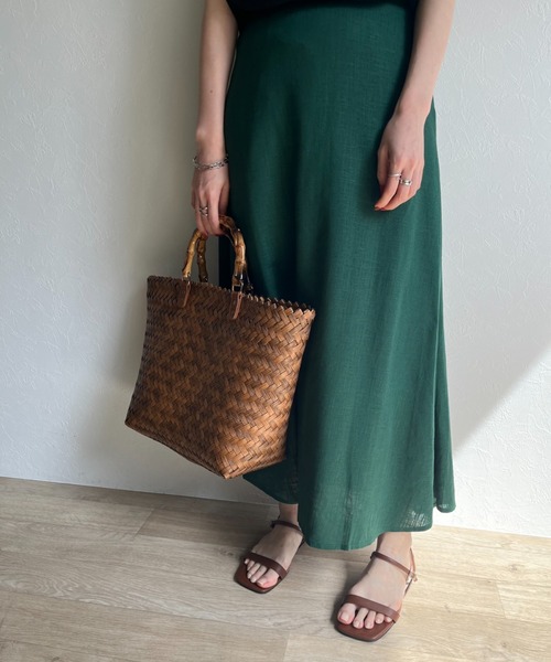 ISOOK(アイスー)の「【ZOZOTOWN限定】Linen flare skirt / リネンフレアスカート(スカート・レディース・グリーン/マスタード/ナチュラル・FREE)」の21枚目の写真