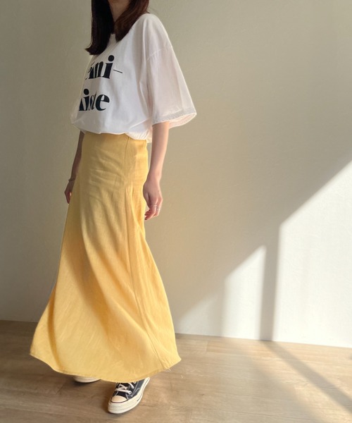 ISOOK(アイスー)の「【ZOZOTOWN限定】Linen flare skirt / リネンフレアスカート(スカート・レディース・グリーン/マスタード/ナチュラル・FREE)」の22枚目の写真