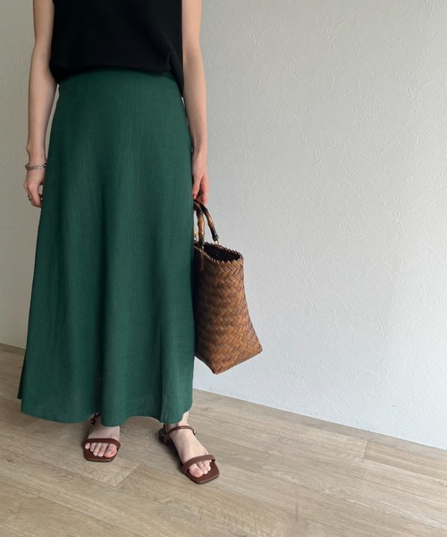 ISOOK(アイスー)の「【ZOZOTOWN限定】Linen flare skirt / リネンフレアスカート(スカート・レディース・グリーン/マスタード/ナチュラル・FREE)」の19枚目の写真