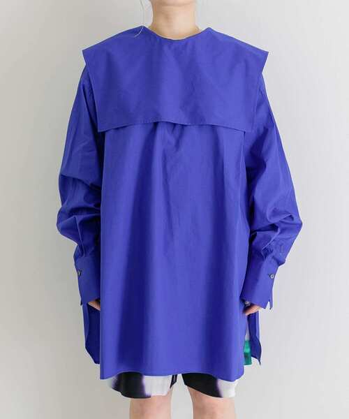 iI（アイ）の「iI　square collar blouse（シャツ/ブラウス・レディース・ホワイト/ブラック/ブルー・ONE）」の21枚目の写真