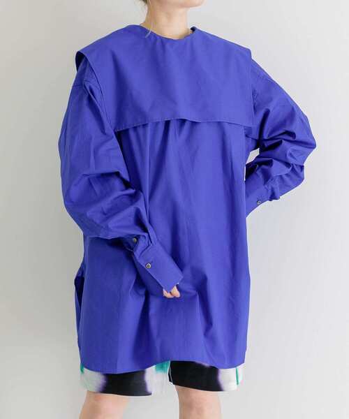 iI（アイ）の「iI　square collar blouse（シャツ/ブラウス・レディース・ホワイト/ブラック/ブルー・ONE）」の10枚目の写真